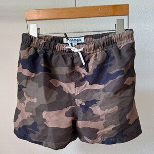 CAMO BOYS SWIM SHORTS BOARD TRUNKS DRAWSTRING MESH INSIDE SHORT SHORTIES SIZE 7